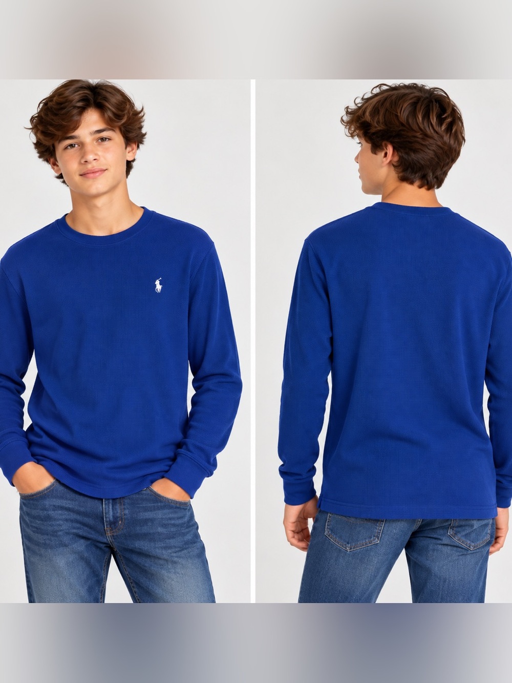 Polo by Ralph Lauren Cobalt Blue Long-Sleeve Thermal Crew
